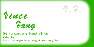 vince hang business card